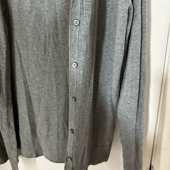 Merona size small heather gray button front cardigan - Picture 3 of 6